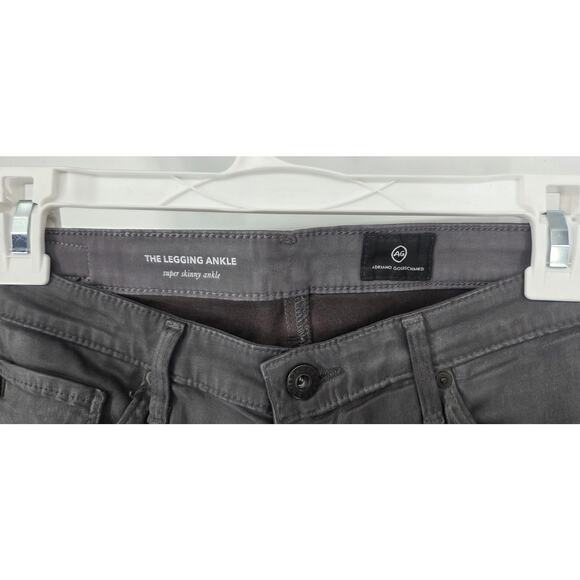 AG Adriano Goldschmied The Legging Ankle Super Skinny Gray Coated 27 R - Picture 4 of 7